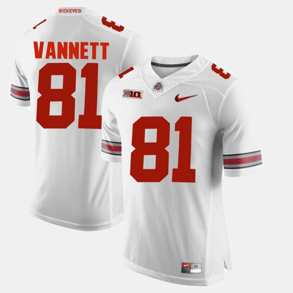 Ohio State Buckeyes Nick Vannett Men's #81 Game Alumni White College Football Jersey 2404SCDC5